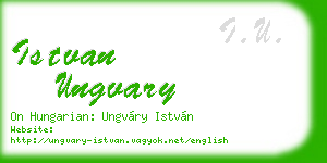 istvan ungvary business card